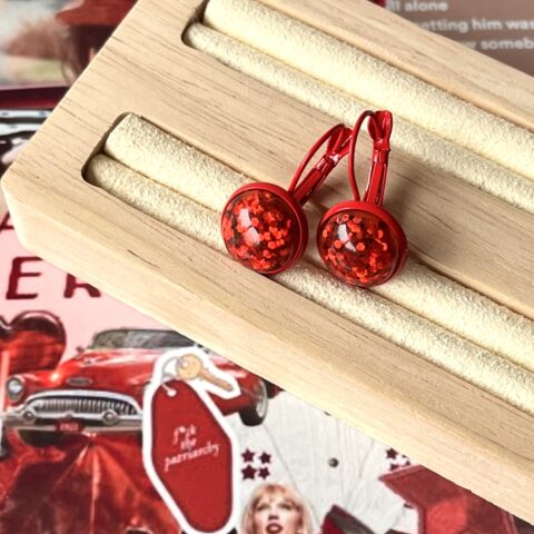 Eras Collection: Red Sparkle Danglers