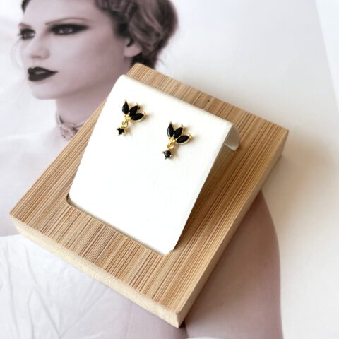 Eras Collection: Dainty Earstuds Black & Gold