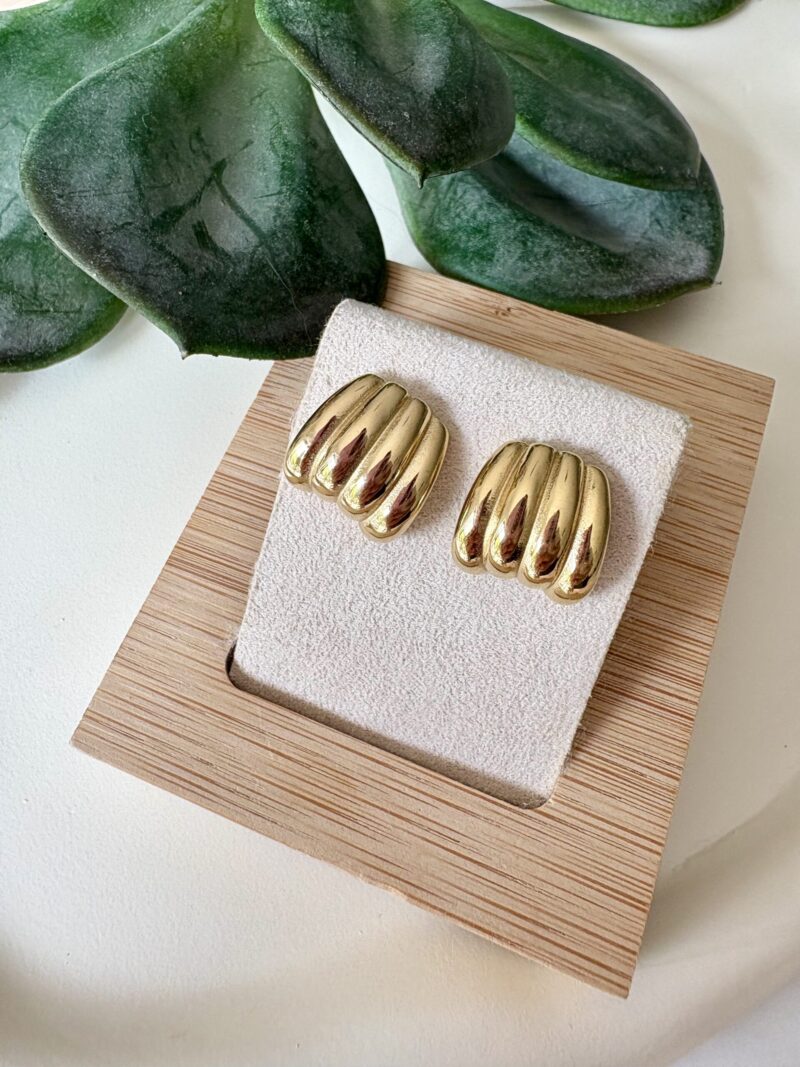 Classic Collection: Oorstekers Waves Gold - Afbeelding 2