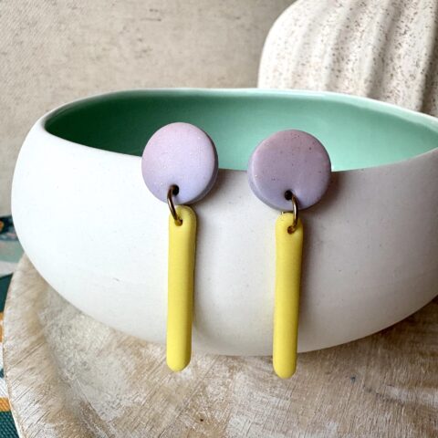 Spring Collection: Simple pastel bar earrings