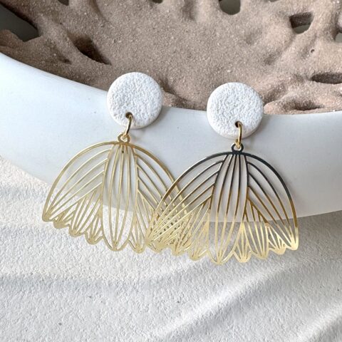 Coastal Stories: Gold & White Fans
