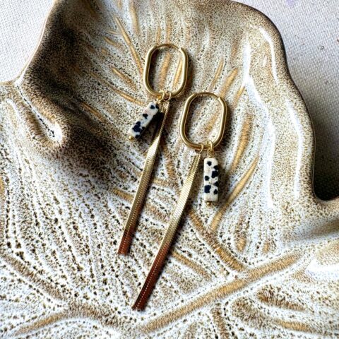 Fall Collection: Gold Dalmatian hoops